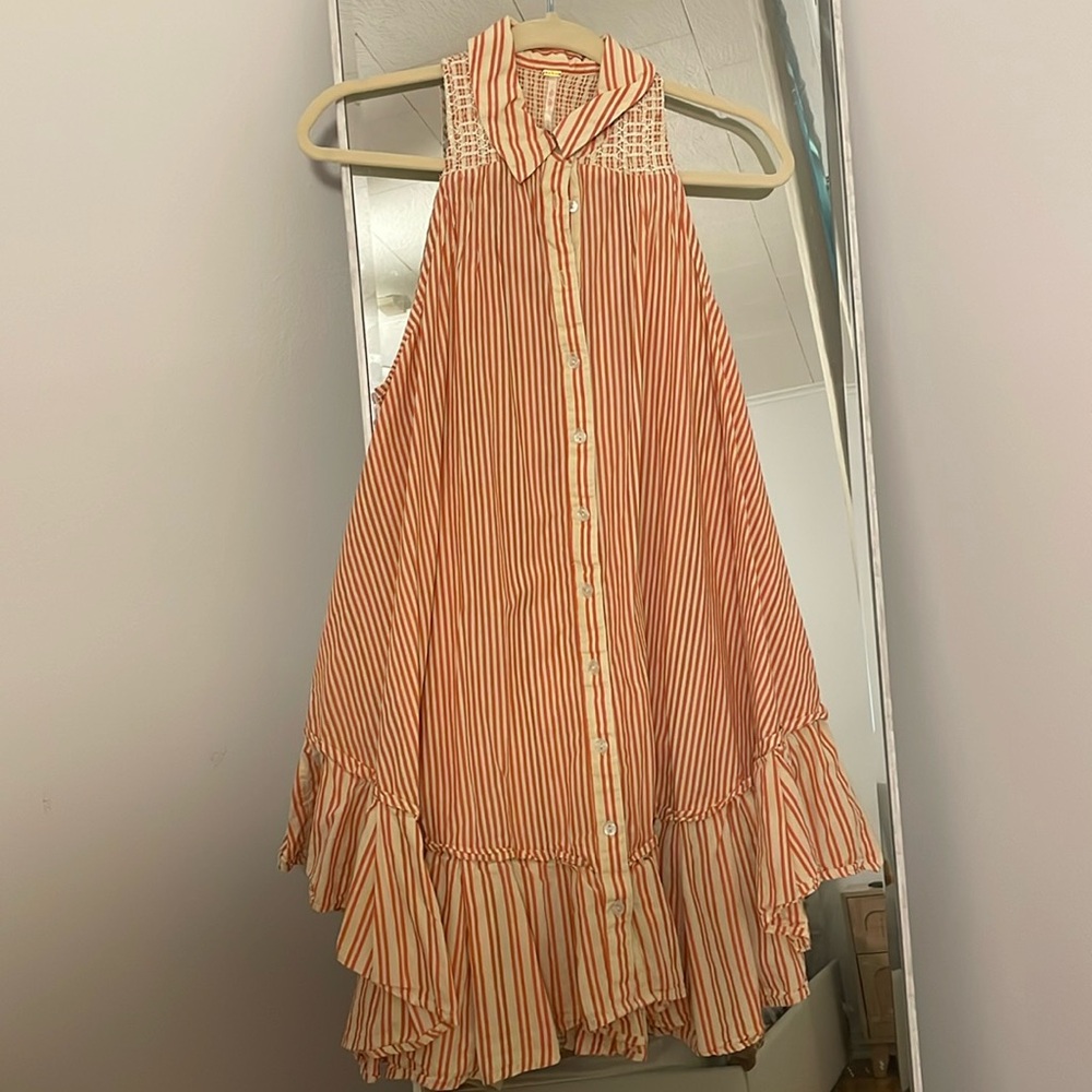 Free People Striped Dress Shirt